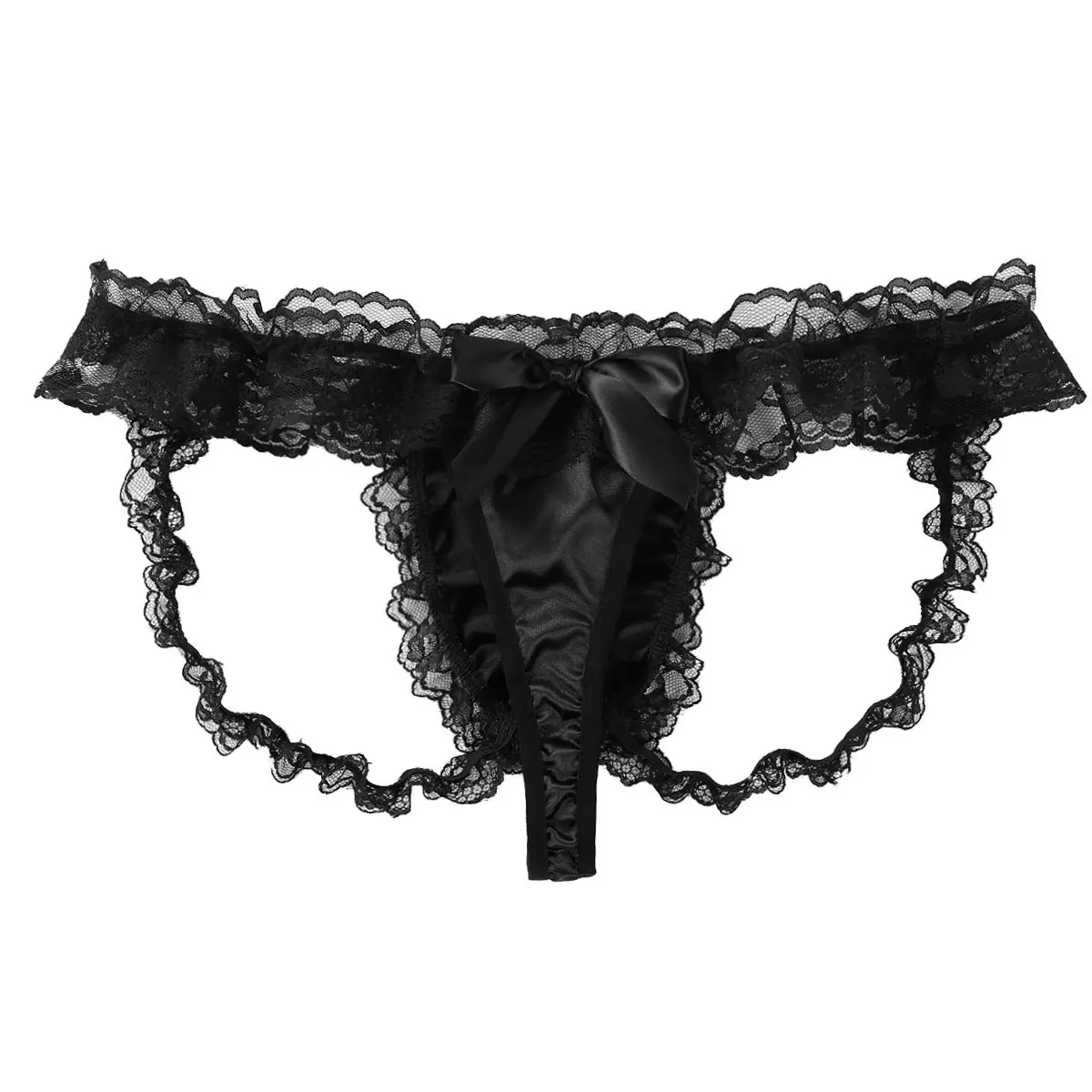 Mens Hot Sissy Floral Lace Panties Transparent Gay Sexy Lingerie Men Underwear Male Bikini Briefs Underwear for Nightwear