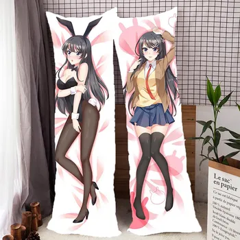 

Anime Pillowcase Cushion Cover Seishun Buta Yarou Series Sakurajima Mai Dakimakura Hug Body Pillow Case Gifts For Anime Lovers