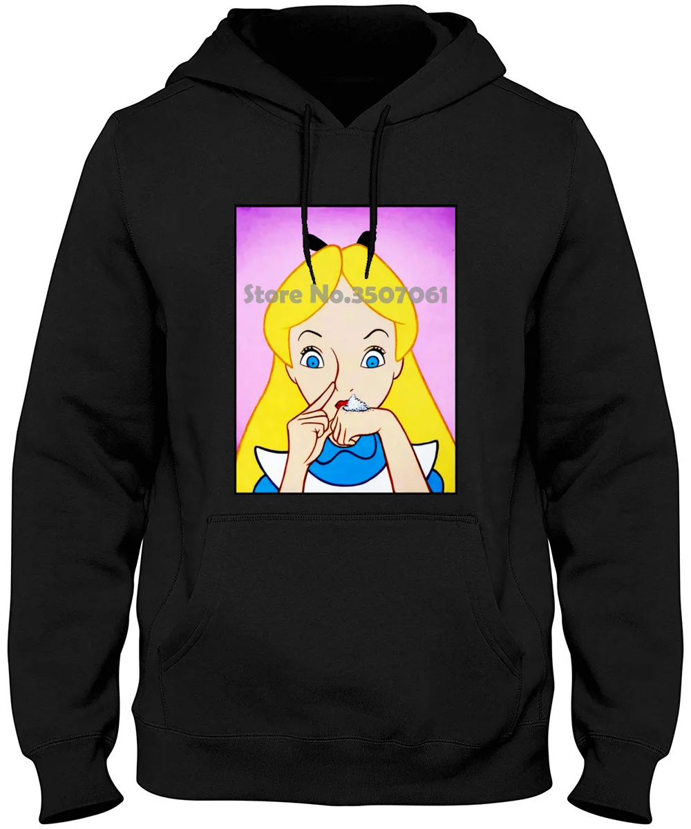 

Alice Wonderland Cocain Funny Drug Tops Men Women Unisex 2134 2019 New Arrival Funny Hoodies & Sweatshirts
