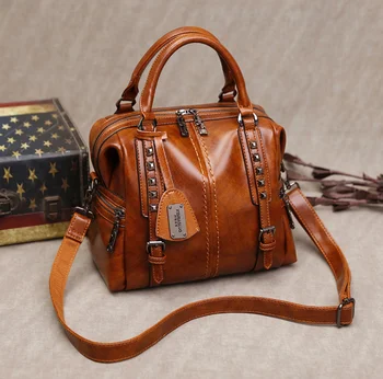 

Witfox fake designer handle bags for women mother's shopping packet big capacity genuine leather ladies tote classic black