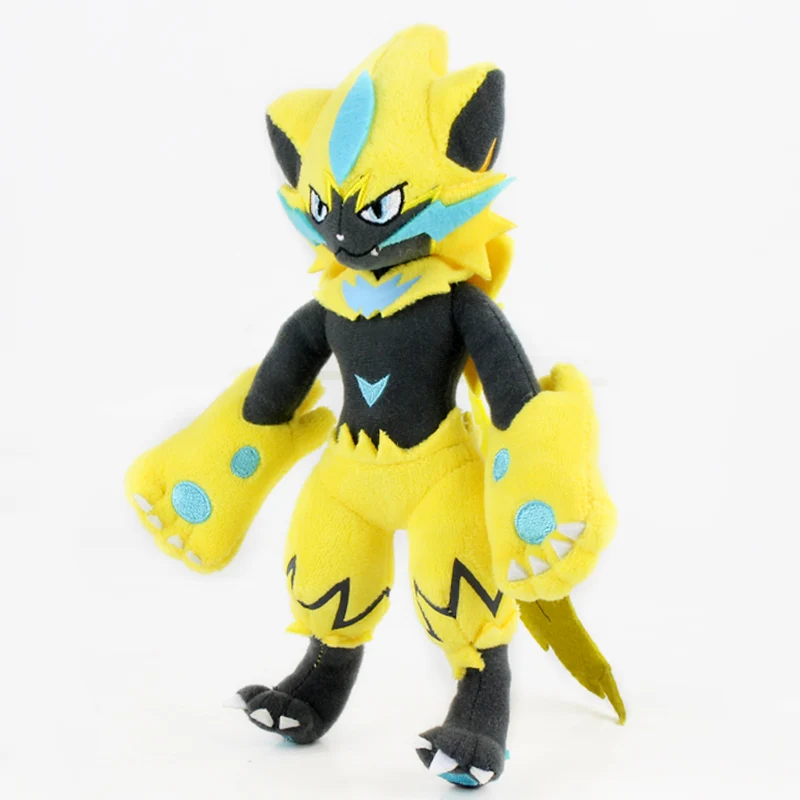 25 см Zeraora плюшевые игрушки стоячие фигурки мягкие мультфильм кукла подарок на день рождения для детей