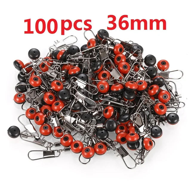 50/10PCS Fishing Float Bobber Stops Space Beans Swivel Connectors Wobbler Sea Fishing Saltwater Metal Plastic Tools Accessories 100pcs 36mm