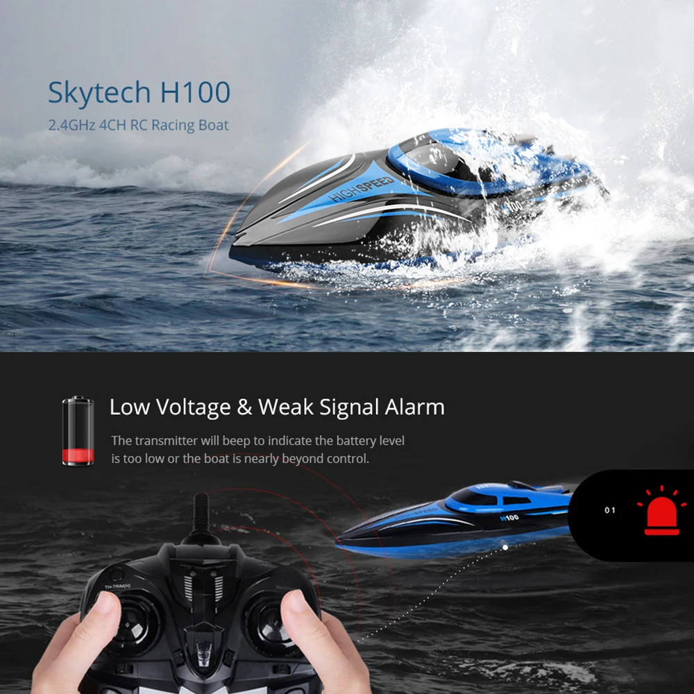 Skytech H100 2,4G дистанционное управление 180 флип 20 км/ч высокоскоростной электрический RC лодка