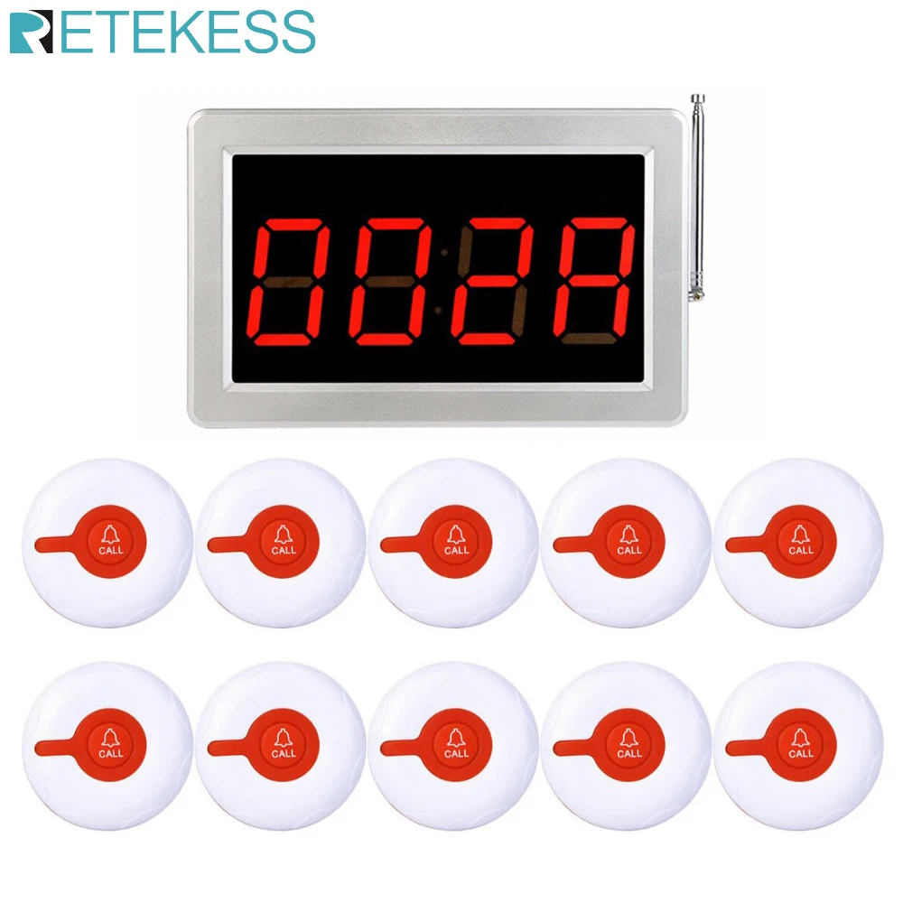 Retekess TD009 служба поддержки клиентов Беспроводная система вызова ресторан пейджер