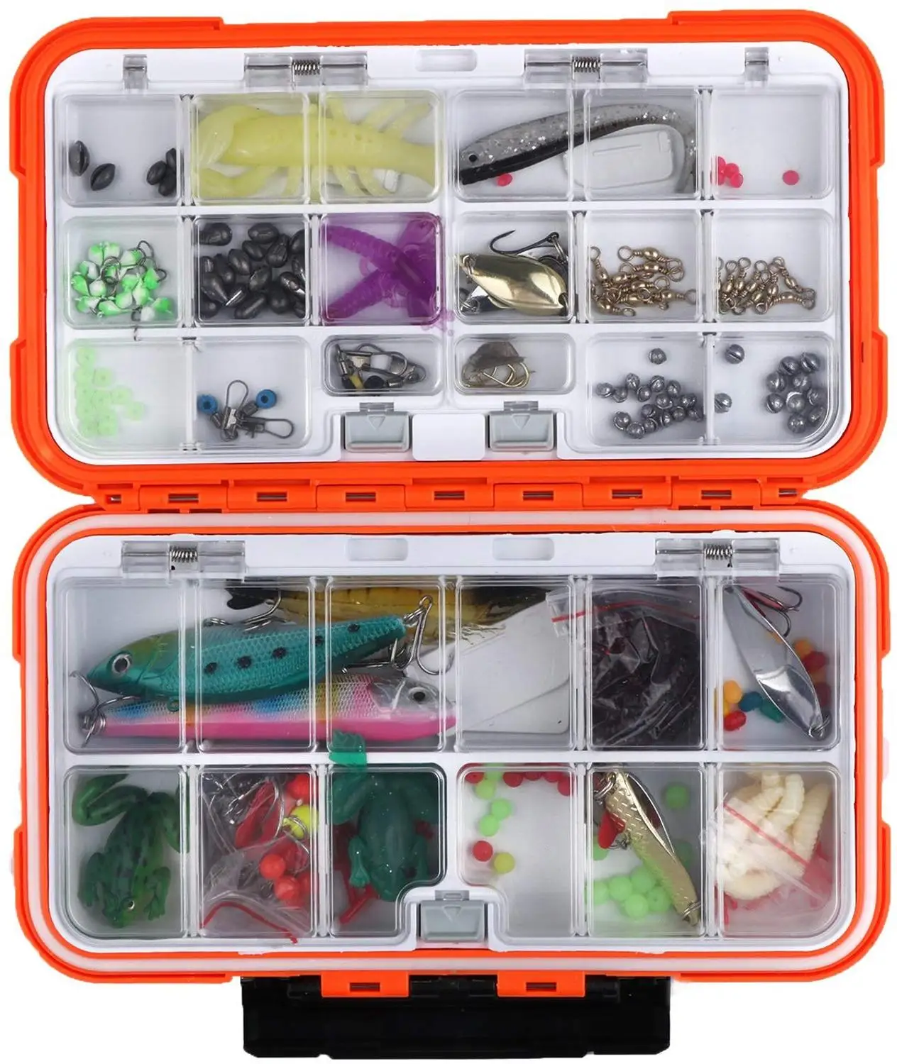 23 Compartment FISHING TACKLE BOX Adjustable Carp Hook Lure Bait Organiser Case 