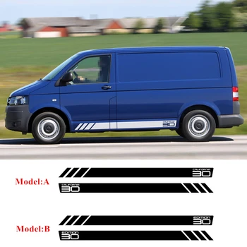 

Car Door Side Stripes Skirt Stickers 2PCS BUS California 30 Edition Graphics For-Volkswagen Transporter T4 T5 T6 Accessories