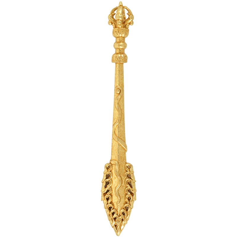 

Brass Manjusri Sword, Tibetan Close Sect Relics of Nepal, Bodhisattva's Wisdom Diamond Pestle