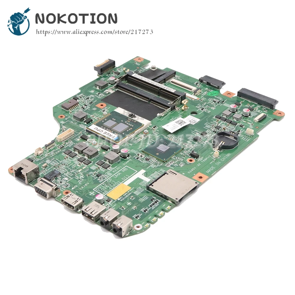 NOKOTION для Dell Inspiron N5040 Материнская плата ноутбука CN-0X6P88 0X6P88 48.4IP01.011 основная плата HM57 DDR3 Бесплатный процессор