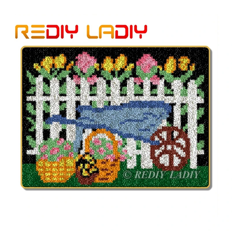 Набор крючков с защелкой ковер вязаный крючком садовые цветы акриловая пряжа