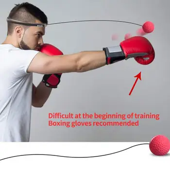 

Boxing Reaction Ball Punching Ball Exercise Training Reflex Response Speed with Headband Body Building Trainer Accessories