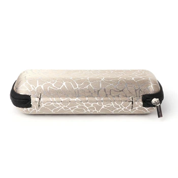 

Glasses Box Zipper Stripe Unisex Sunglasses Protection Case Portable Containers 517F