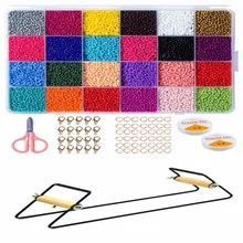  Stainless Steel Weaving Beading Loom for Jewelry Bracelets Necklaces Make Wood Handle Knitting Machine Handmade Knitting Tools 