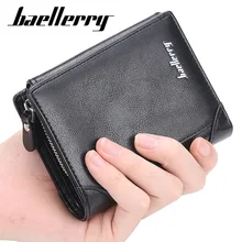 Baellerry компактный мужской бумажник дизайн молния Мужская кредитница, кошелек Кожа Твердые монета карман высокого качества мужской кошелек