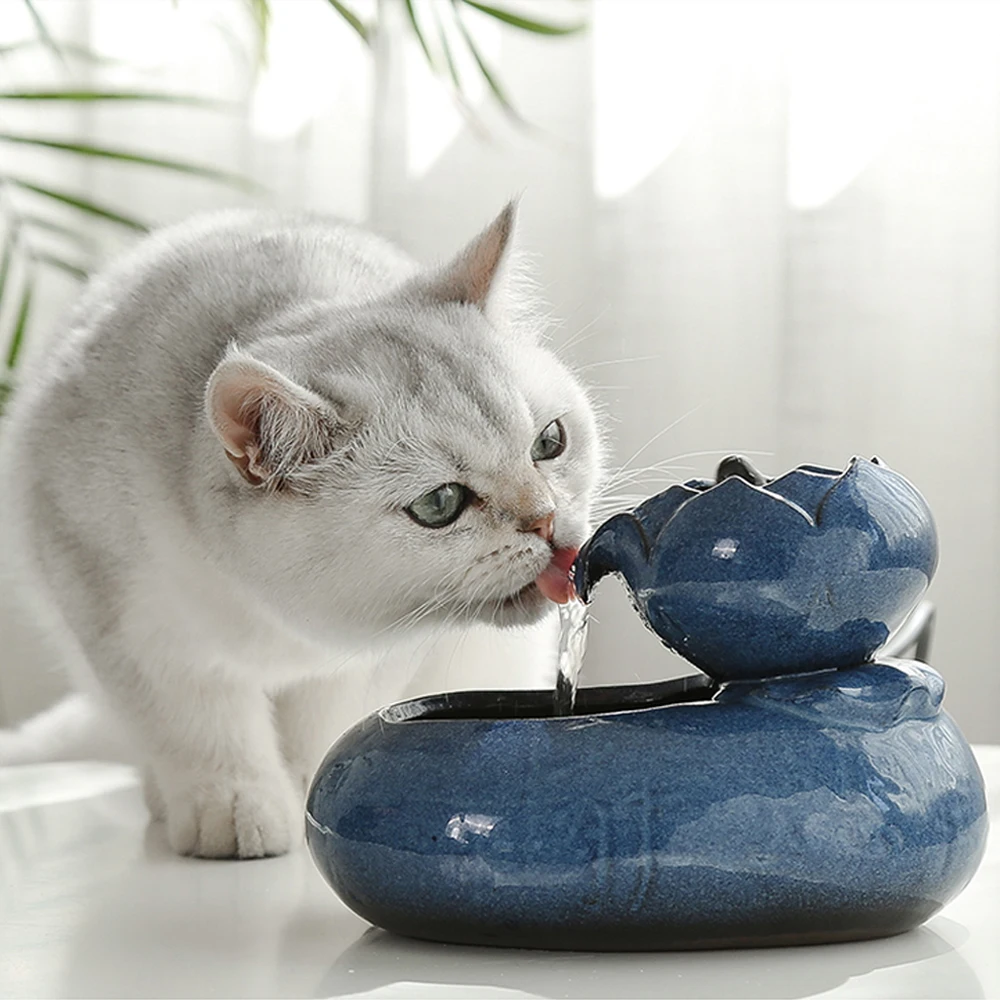 New Cat Water Fountain Cat Ceramic Water Fountain Pet Drinking Fountain