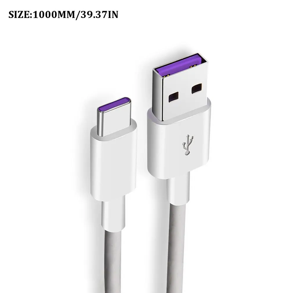 5A usb type-C кабель USB 3,1 быстрое зарядное устройство type-C Серебряный суперзарядный кабель для huawei P10 P20 Pro mate 10 USB C шнур