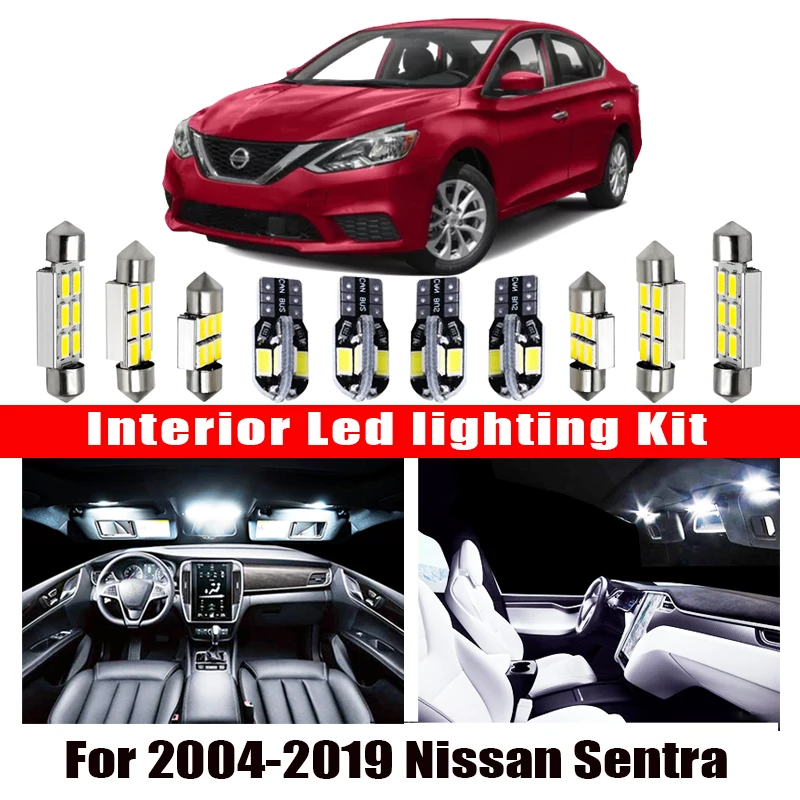 Светодиодный светильник для чтения Nissan Sentra 2004 2019 белый автомобильные аксессуары