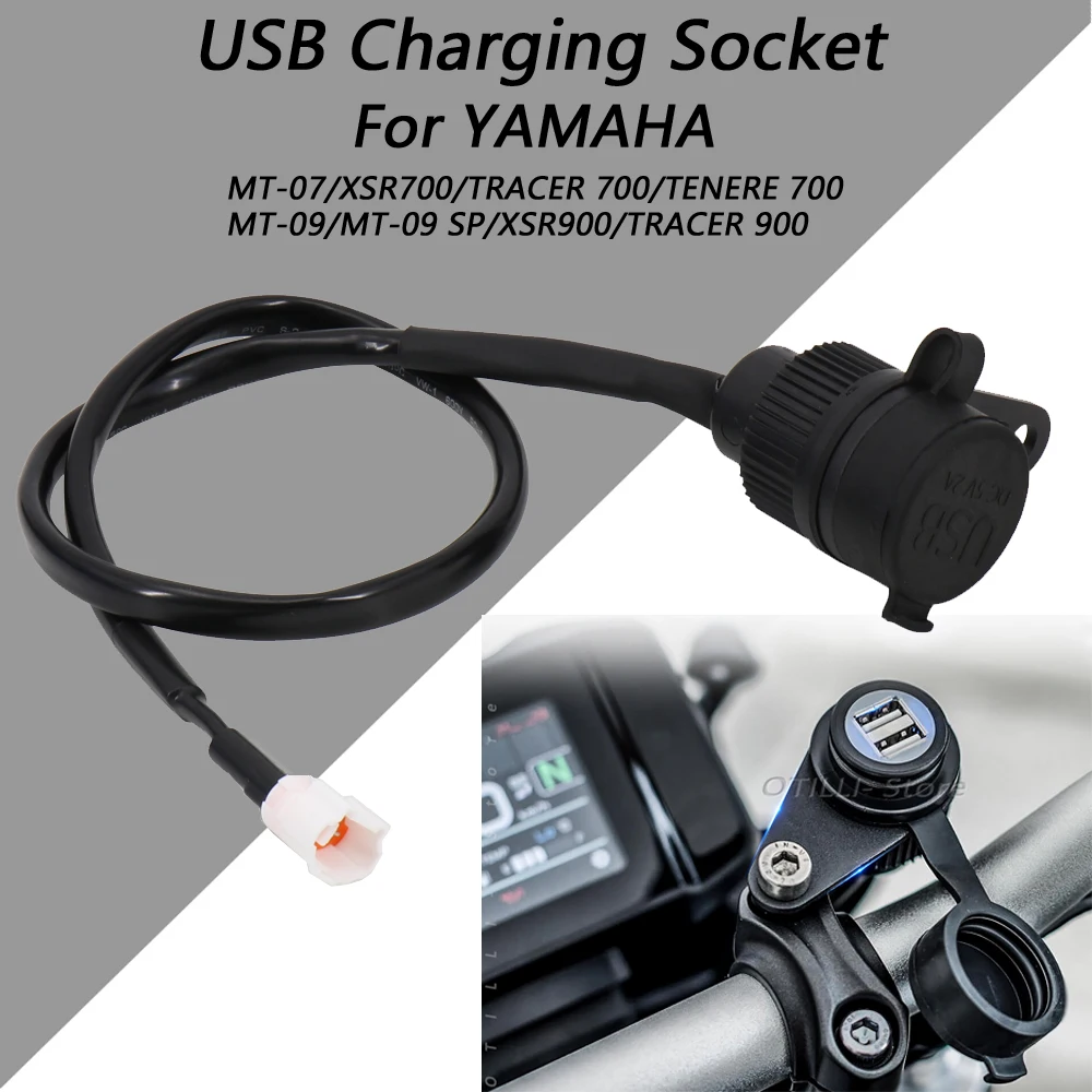 MT09 SP Motorcycle Accessories Dual USB Charger Plug Socket Adapter For YAMAHA MT09 2017 2021