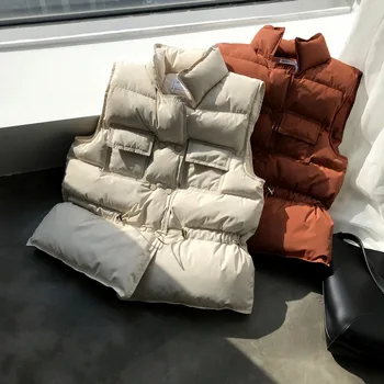 

Moo-ru 2019t winter vest women sleeveless cardigan quilted vest sequin jacket women winter sleeveless coats