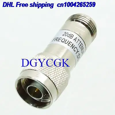DHL 20pcs аттенюатор N 2W 20dBi штекер к гнезду DC-3.0GHZ 50ohm РЧ коаксиальный M/F аттенюатор 22ra
