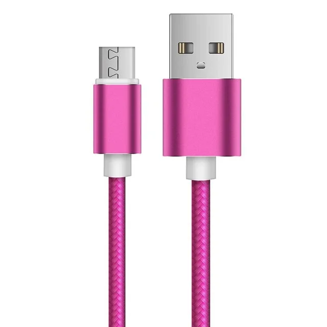 2 м 2A Micro USB кабель Смартфон Android быстрой зарядки кабели для передачи данных для Xiaomi Redmi note 5 плюс 4x для huawei для samsung GalaxyS7 - Цвет: Rose Red