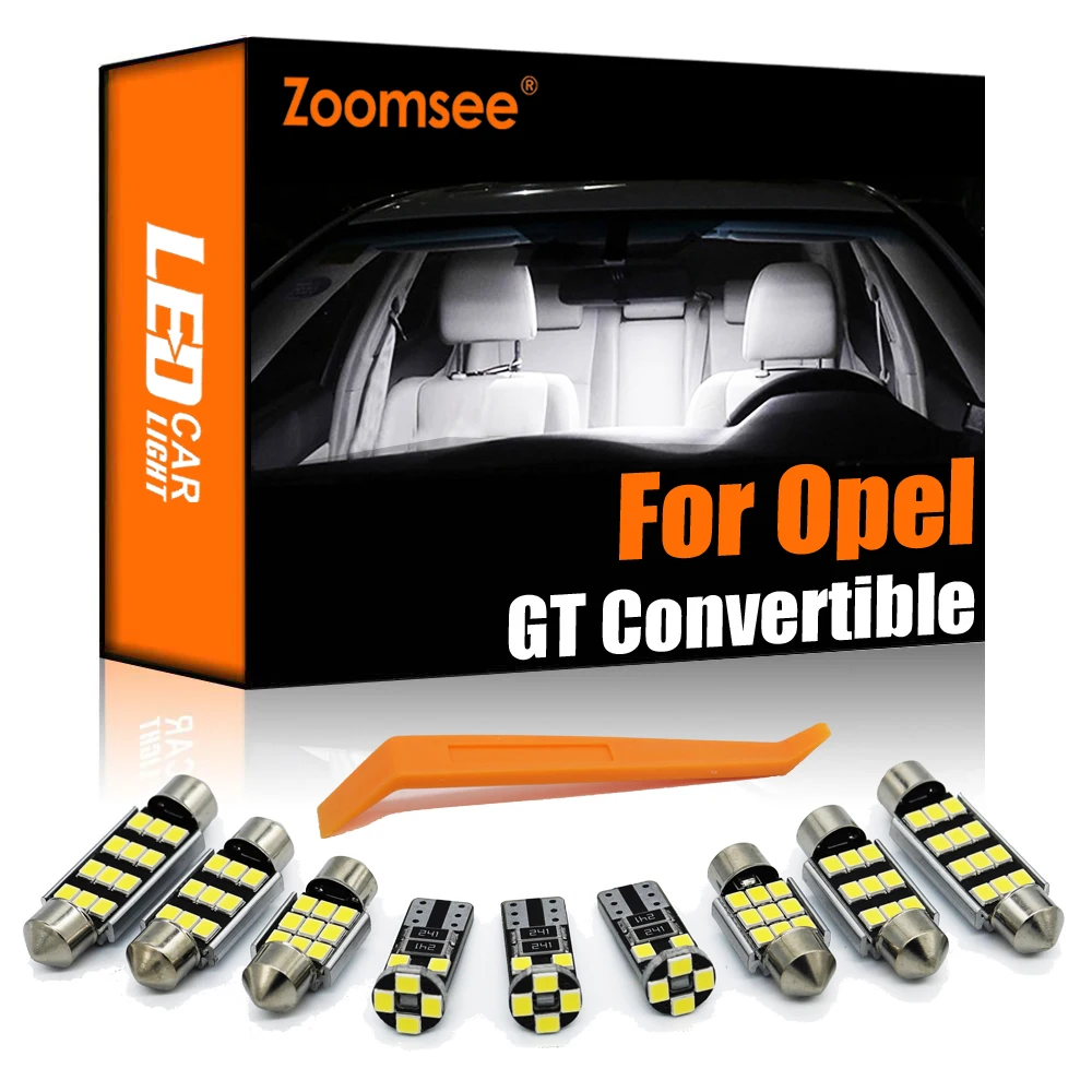 

Zoomsee 8Pcs внутренний светодиодный для Opel Vectra GT кабриолет 2007-2011 Canbus автомобиля в маскирующем колпаке для внутренних помещений чтение карт светильник без ошибок авто лампы комплект