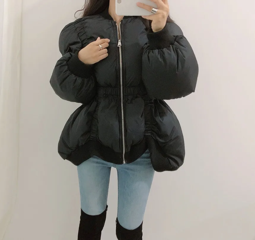 WHITNEY WANG Parkas зимняя модная уличная эластичная асимметричная парка в стиле пэчворк женская зимняя Толстая теплая верхняя одежда пальто