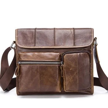 

2020 Brand Briefcase Men 100% Genuine Leather Shoulder Bag High Quality Men Messenger Bags Crossbody for Men Briefcase Bags