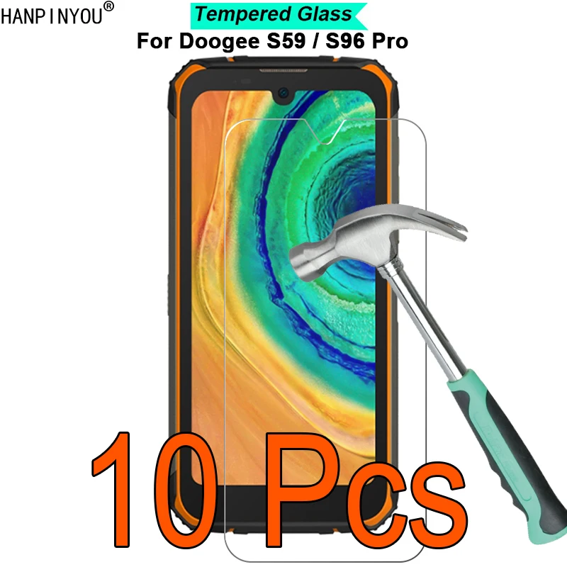 

10 шт./лот Для Doogee S59 / S96 Pro 9H твердость 2.5D ультратонкая закаленная стеклянная пленка защита экрана