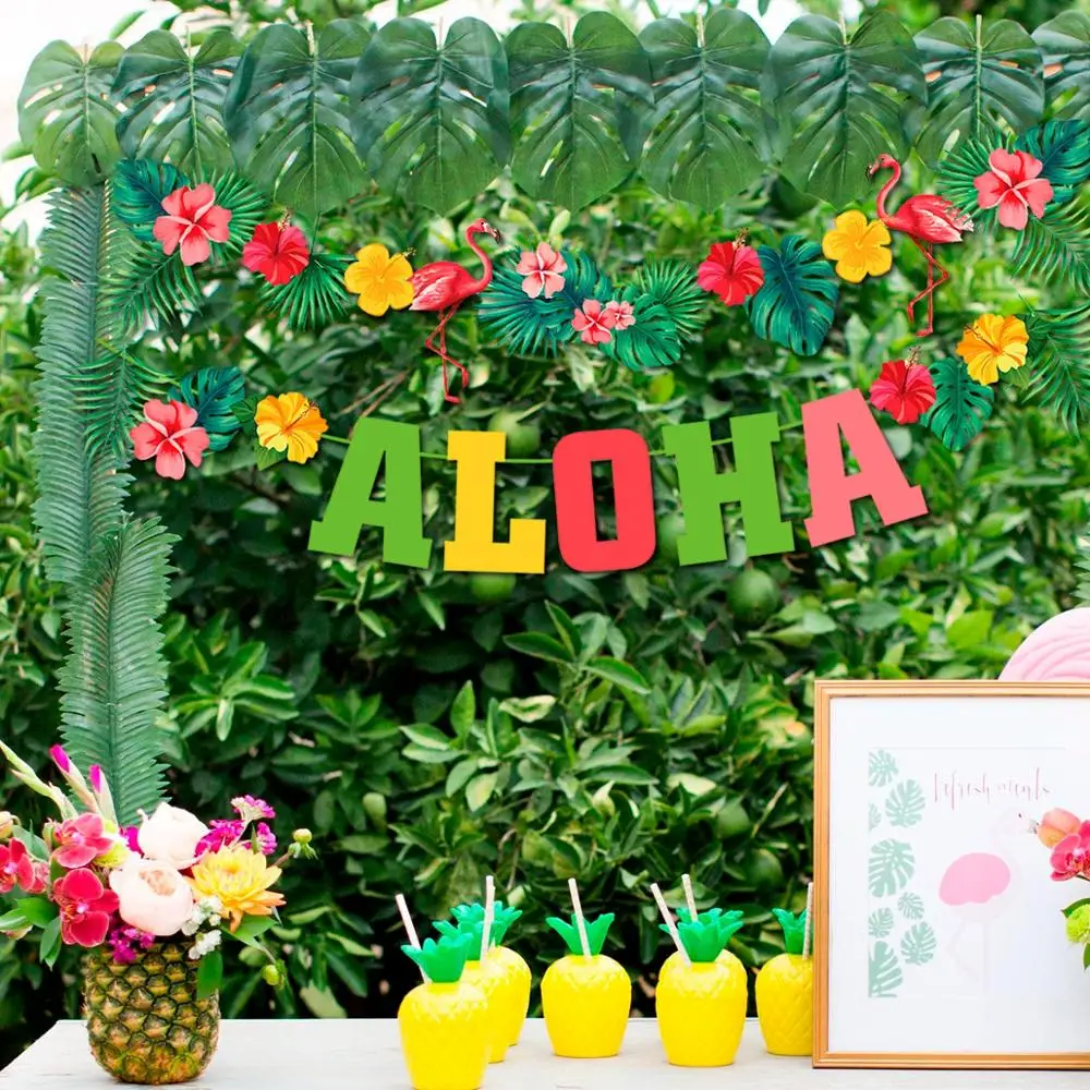 Fengrise в гавайском стиле Вечерние ALOHA черепаха лист баннер Гавайи вечерние