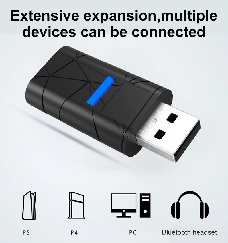 USB Bluetooth-приемник для PS5 контроллер беспроводной аудио-приемник передатчик