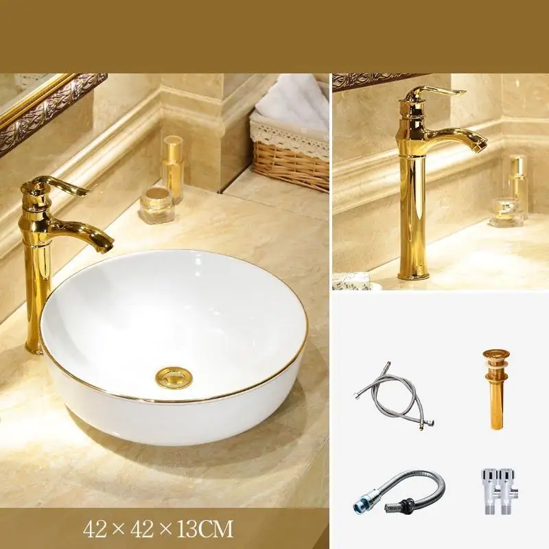 Version H Cuba Bagno Bacia De Lavagem Para Waschbecken Lavatorio Banyo Evier умывальник раковина для ванной Lavabo Pia Banheiro умывальник - Цвет: Version H