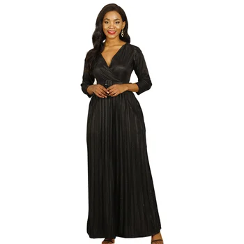 

Autumn Women Fashion ClubNight Elegant Dresses Wrist Sleeve Length Gilded Pleated Swing with Sashes Chameleon Fabric Party Dress