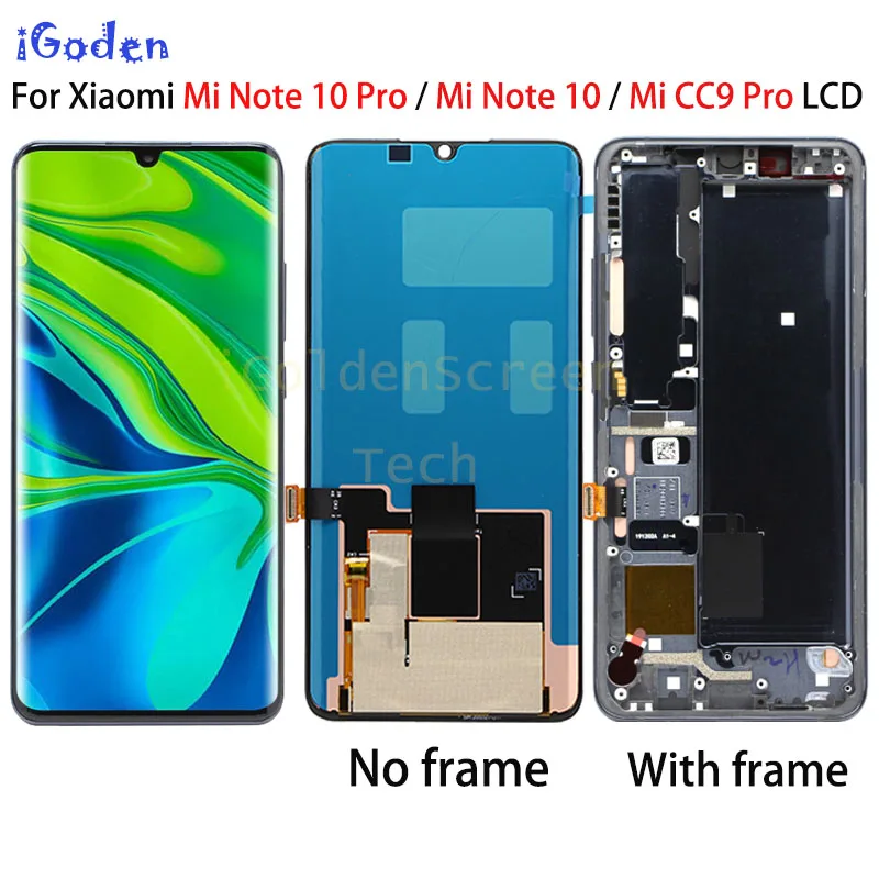 ЖК дисплей Amoled 6 47 дюйма для XiaoMi Mi Note 10 сменный сенсорный экран CC9 Pro дигитайзер в