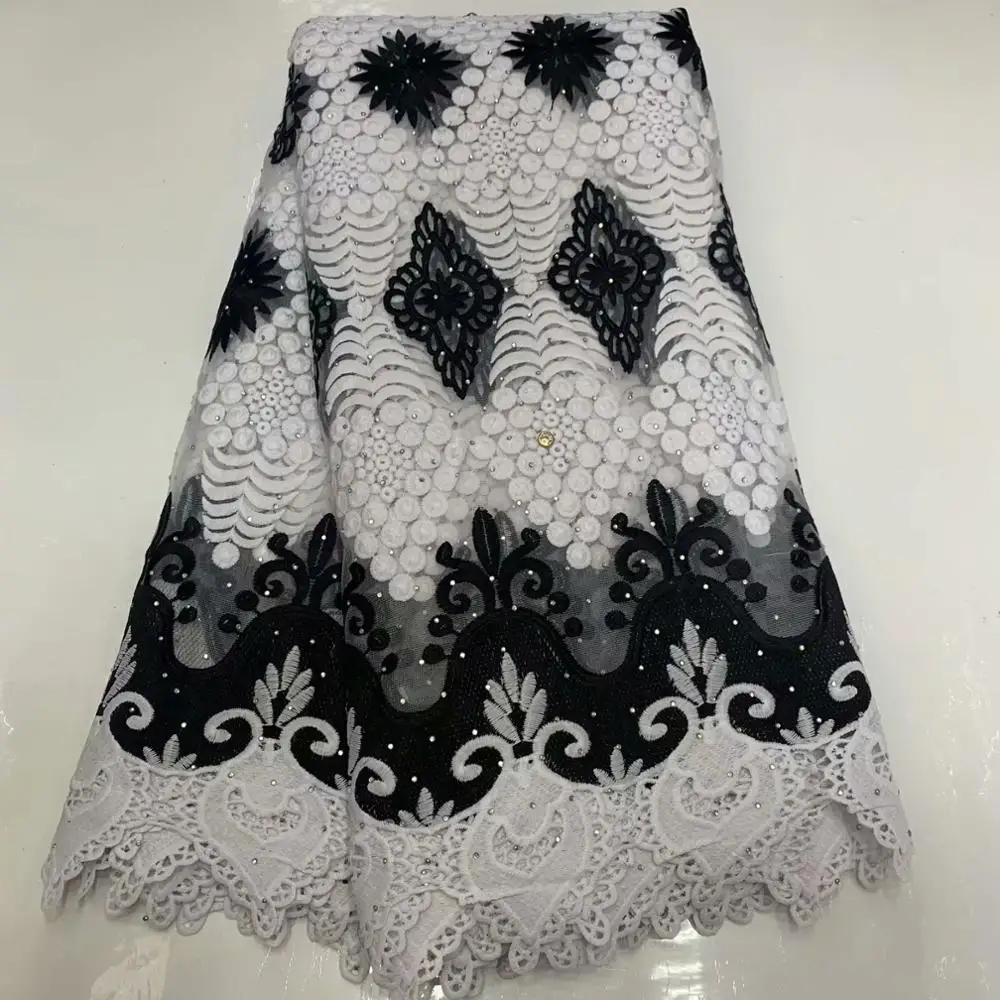 Горячая хлопок африканская сухая кружевная ткань нигерийская кружевная ткань высокое качество LJB2-2