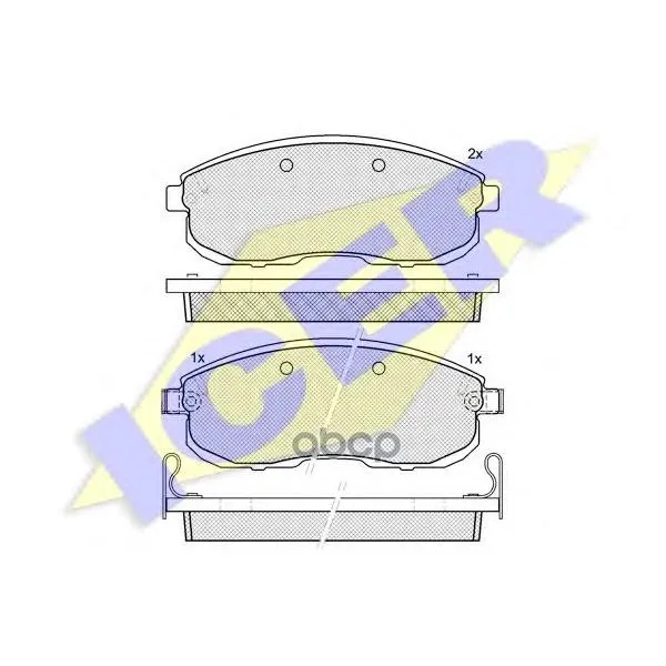 181101_колодки Дисковые Передние! Nissan Maxima 2.0/3.0i& 24v 89/200sx 1.8t 91-93 Icer 181101 Icer арт. 181101