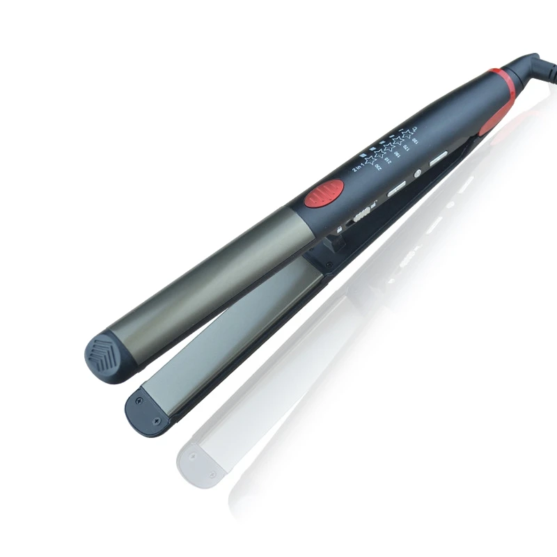 

Us Plug Led Display Anions Hair Straightener Temperature Electric Curling Irons Wide Plate Styling Tools