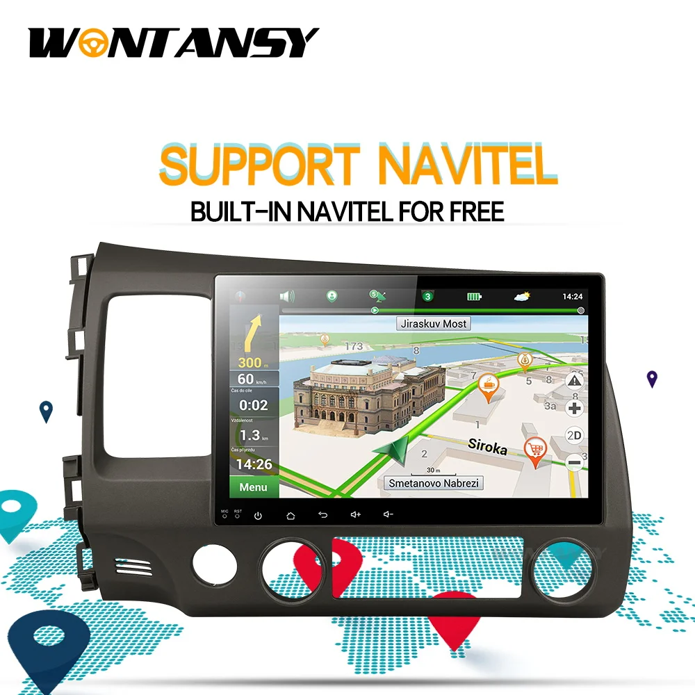 PX30 android 9 0 автомобильный dvd gps плеер для honda civic 2006 2011 с радио навигацией поддержка