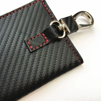 

Shielding Car key case Signal Bag Carbon Fiber Anti-theft 1pc Accessories