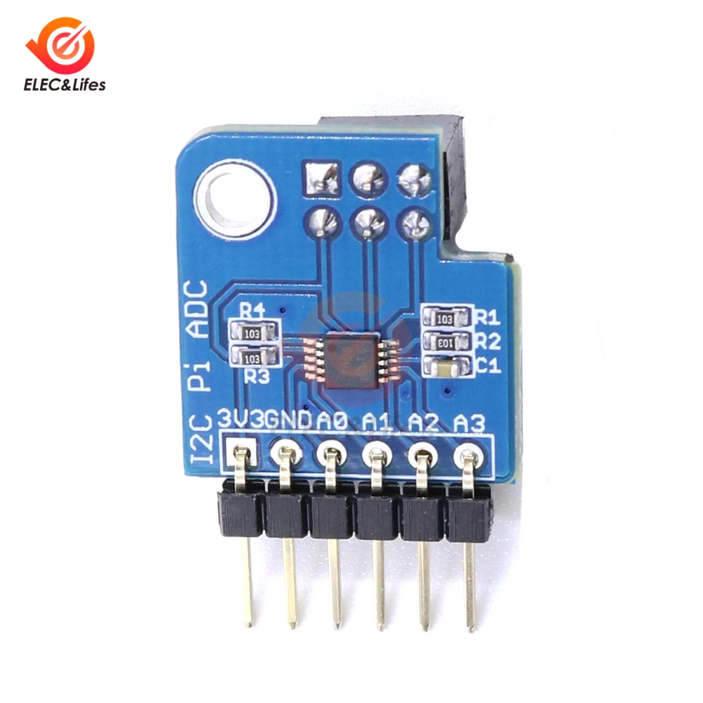3,3 V ADS1115 I2C Pi модуль АЦП аналогового сигнала 16-бит Высокоточный аналоговый/цифровой преобразователь модуль для Raspberry Pi