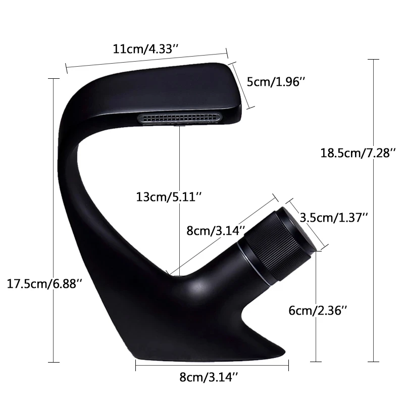 Black Faucet Bathroom Sink Faucets Hot Cold Water Mixer Crane Deck Mounted Single Hole Bath Tap Morden Chrome Waterfall Tap