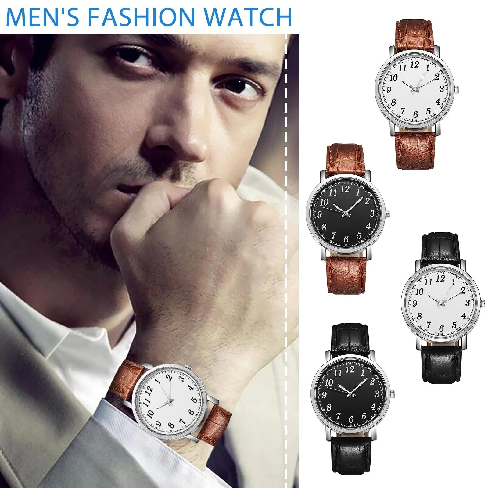 Watch Man Hight Quality Fashion Design Leather Watch Quartz Watch Man Orologio Uomo Часы Мужские Брендовые שעונים לגבר מותגים
