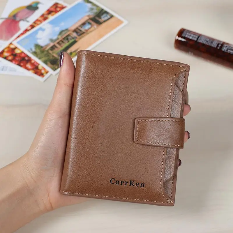 Мужской кошелек porte feuille, мужские кошельки, мужские кошельки - Цвет: brown
