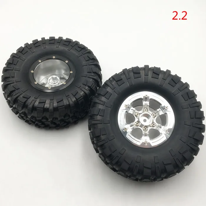 2 pieces 2,2 дюймовый CNC обработанный цельнометаллический колесный шиномонтаж для 1:10 AXIAL RR10 - Цвет: 2 pieces