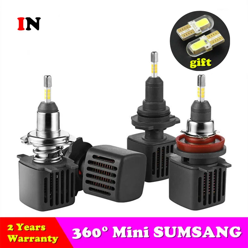 Baratos En H7 H1 bombillas Led H11 Led de la linterna del coche D2S D4S H4 H8 9005 HB3 D3S 9006 HB4 D1S Auto coche Led lámpara 10000LM 6500K luces antiniebla 12V 12V