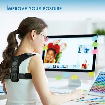 Alternative view of Medical Adjustable Clavicle Posture Corrector Men Women Upper Back Brace Shoulder Lumbar Support Belt Corset Posture Correction/ ናይ ኣወዳት ኣዋልድ ሕቆ ትኽ መበሊ