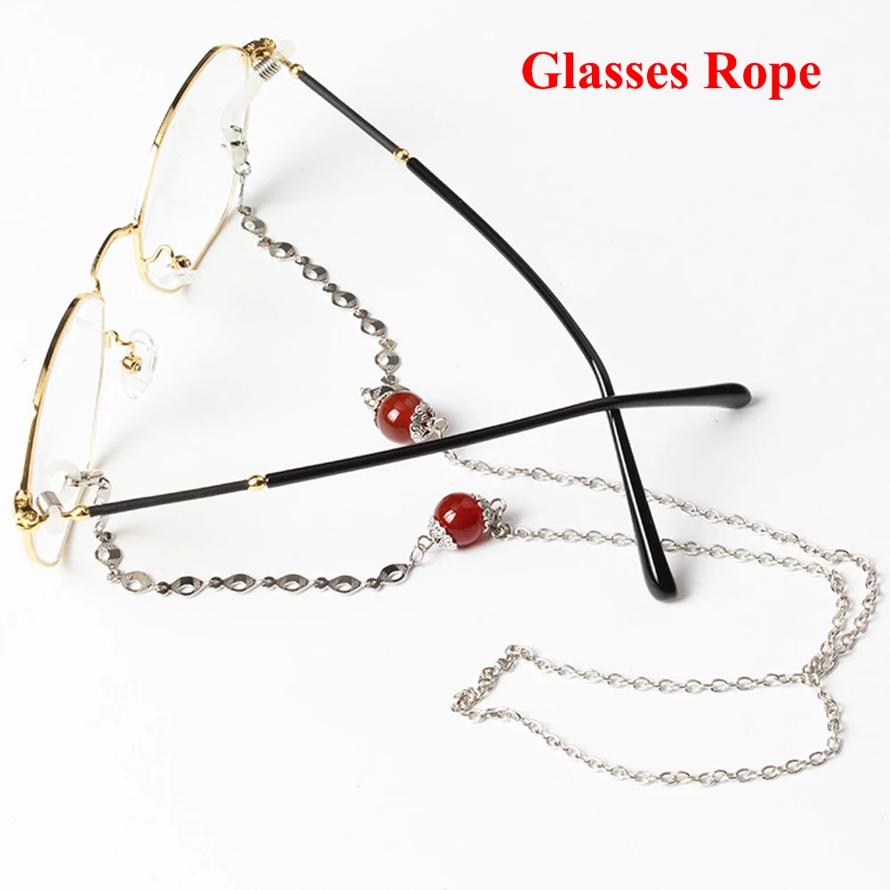 Нефритовая имитация модные шикарные женские серебряные цепочки для очков