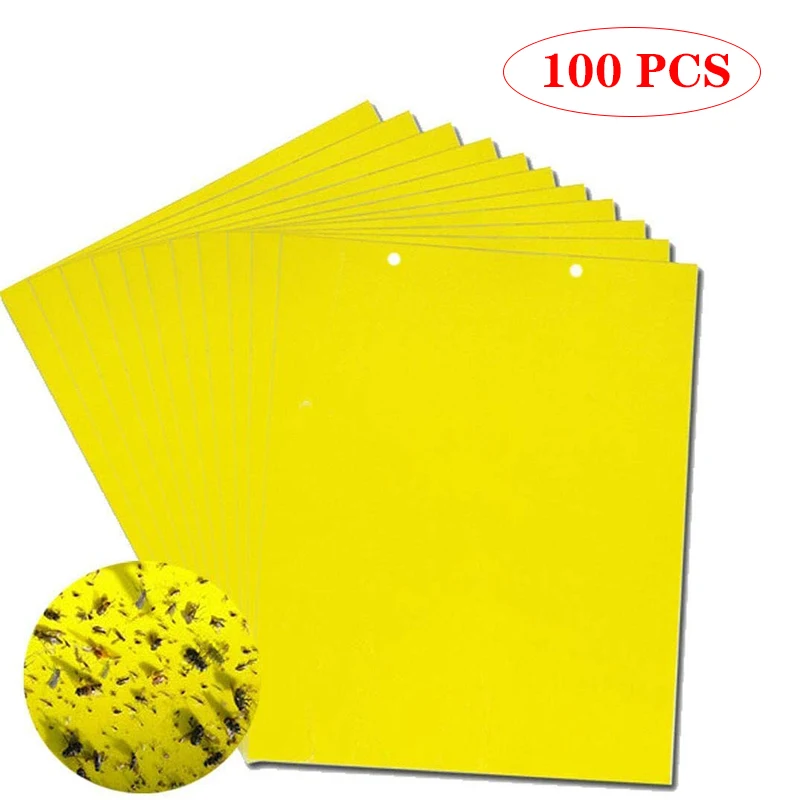 30 100 Pz Forti Trappole Per Mosche Insetti Bordo Appiccicoso Cattura 