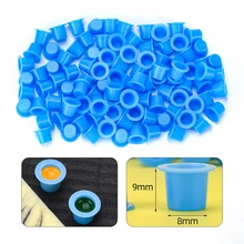 

100 Pieces Disposable Tattoo & Permanent Makeup Pigment Ink Caps Cups Large Medium Small Size