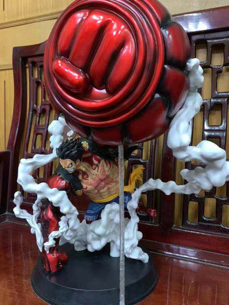 Anime One Piece Monkey D Luffy Gear 4th Bounce Man Delicacy Kingukon Gugan Pose Large Scale 50cm Pvc Statue Collectible Model Aliexpress