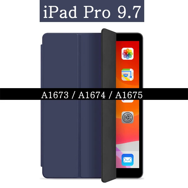 Magnetic Case for Apple iPad Pro 9.7 10.5 11 A1673 A1674 A1675 A1701 A1709 PU Leather Tablet Case Auto Wake＆Sleep Smart Cover - Цвет: Royal Blue